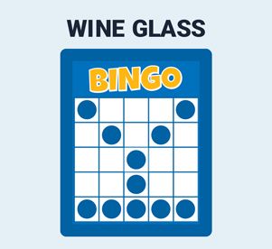 Online Bingo - wine glass pattern