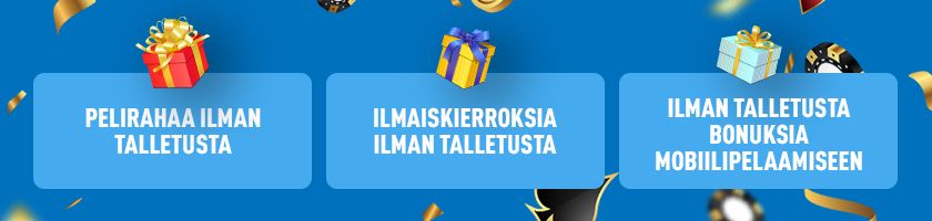 Online-kasino ilman talletusbonustyyppejä