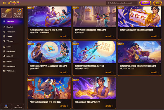 Alawin Kasino bonustarjous