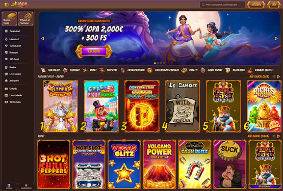 Alawin Kasino pääsivu