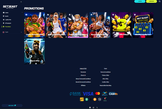 BetBeast Casino bonustarjous