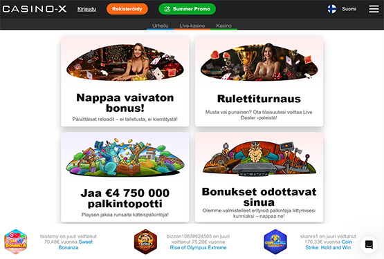 Casino-X bonustarjous