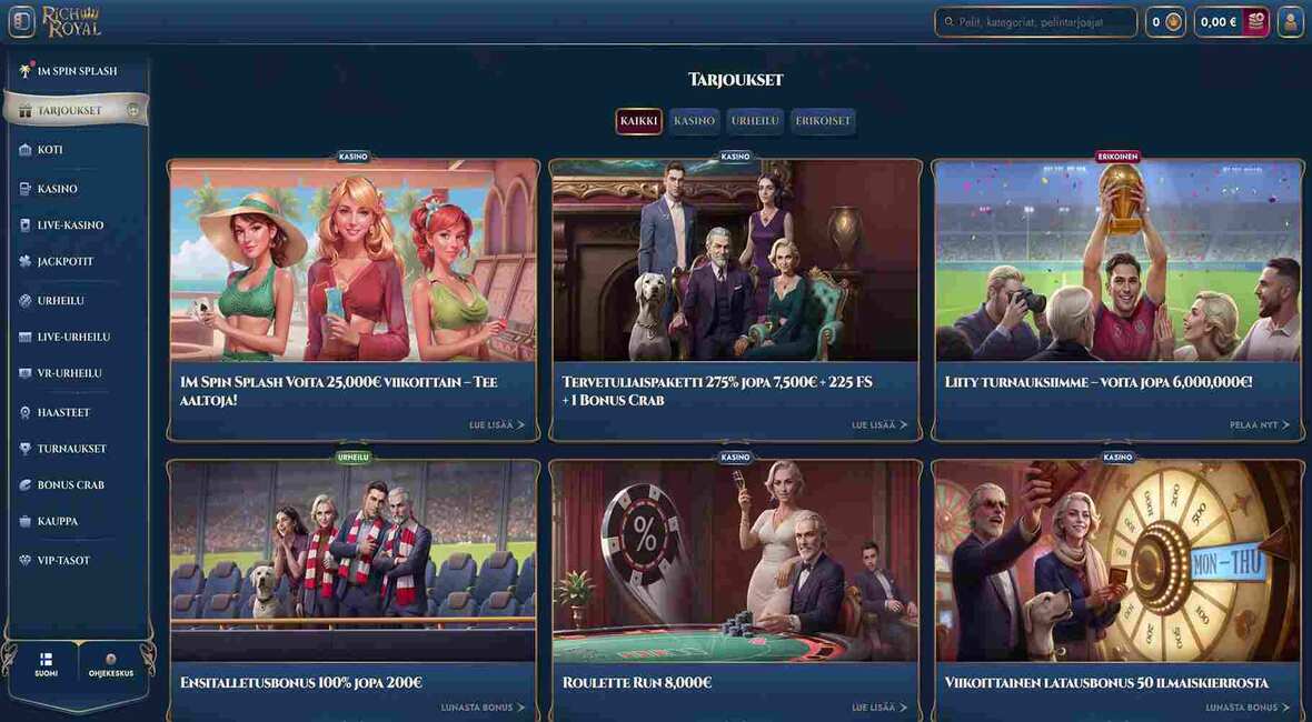 Rich Royal Casino bonustarjous