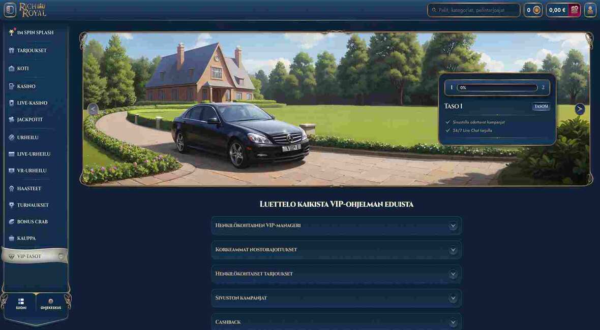 Rich Royal Casino VIP-ohjelma