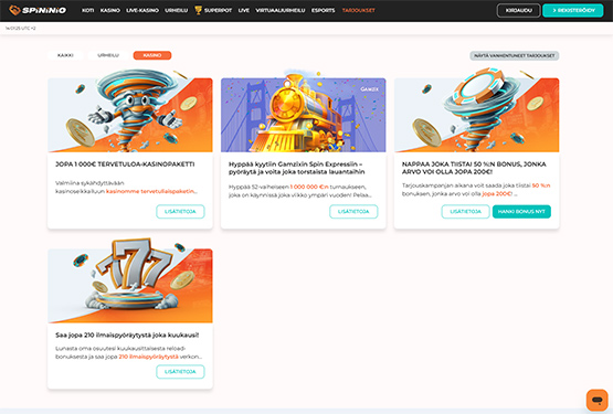 Spininio Casino bonustarjous