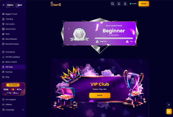 BiggerZ Casino VIP-ohjelma
