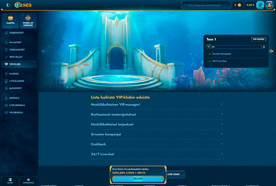 Casea Casino VIP-ohjelma