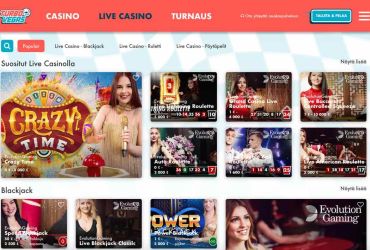 Turbo Vegas Casino - live-pelejä