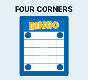 Online Bingo - four corner pattern